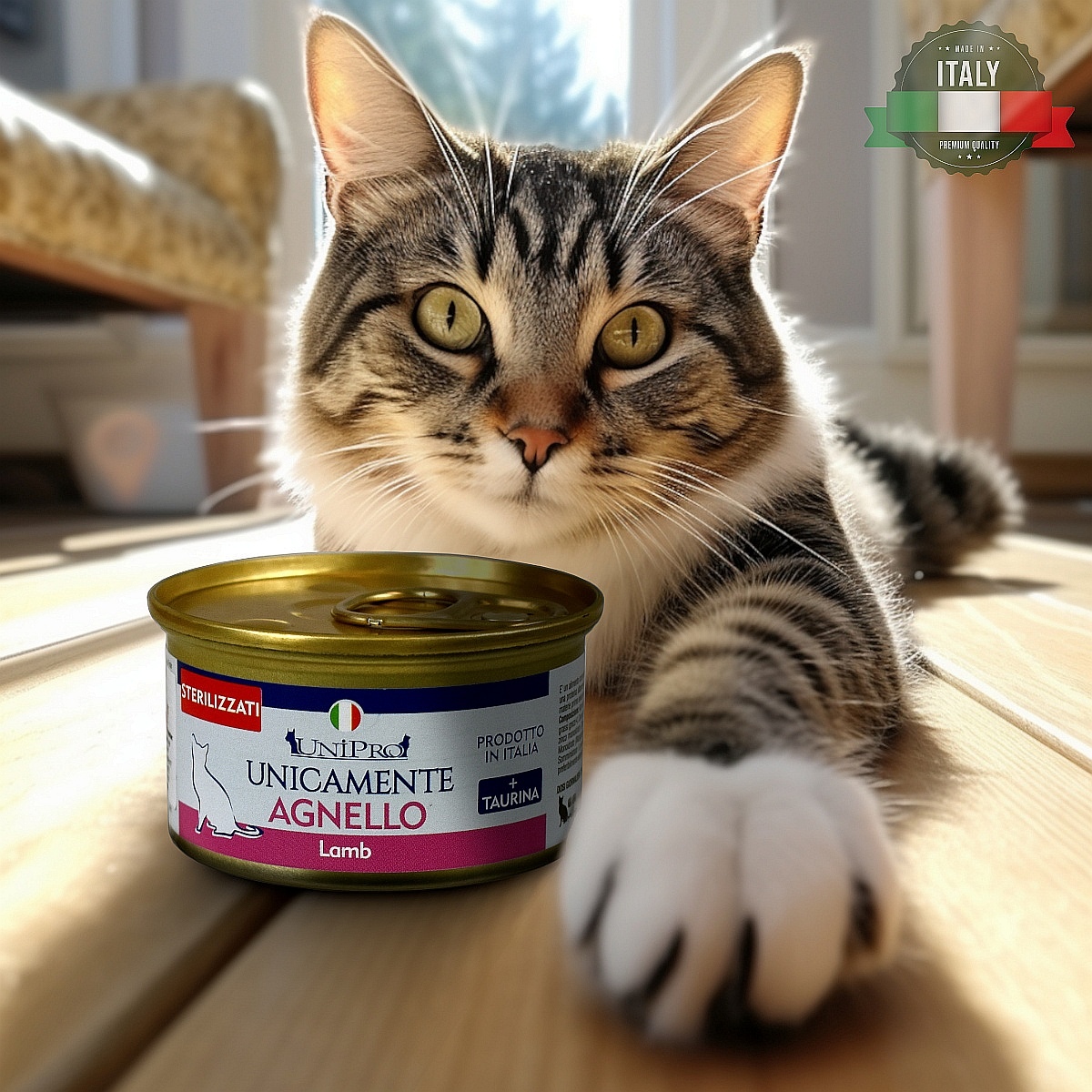 UniPro Unicamente karma dla kota sterylizowanego monoproteinowa, monobiałkowa 85g jagnięcina - 100% mięsa, bez podrobów, dla alergików - UniPro zdjęcie 2