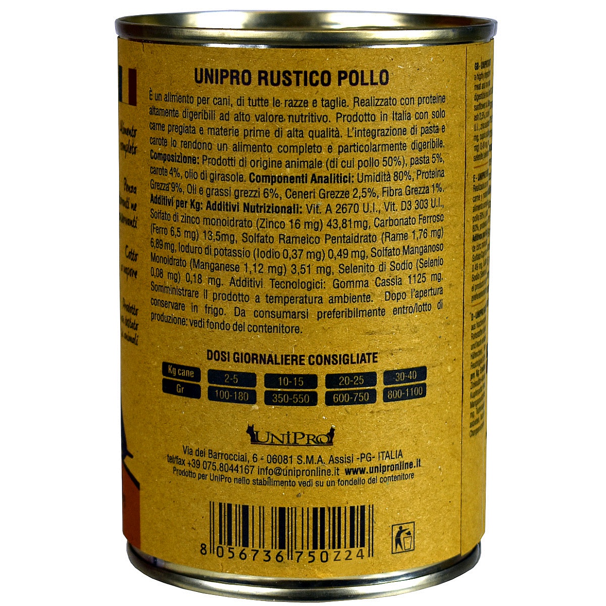 UniPro Rustico karma dla psa 400g kurczak z makaronem i marchewką - UniPro zdjęcie 3