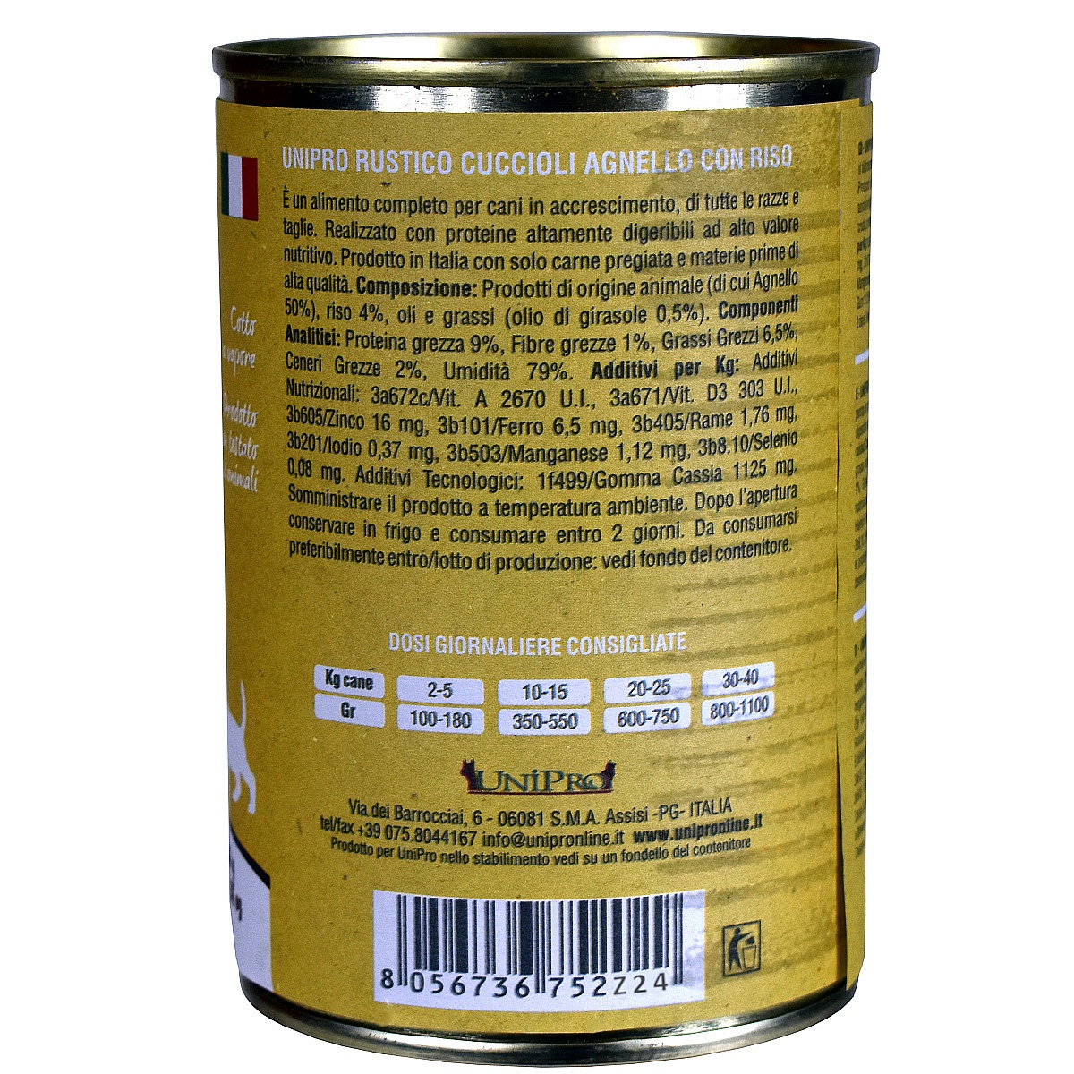 UniPro Rustico karma dla psa szczeniaka, juniora, puppy 400g jagnięcina z ryżem - UniPro zdjęcie 3