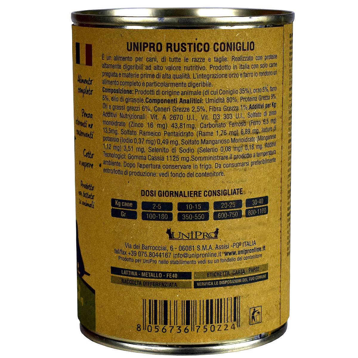 UniPro Rustico karma dla psa 400g królik z jęczmieniem i orkiszem - UniPro zdjęcie 3