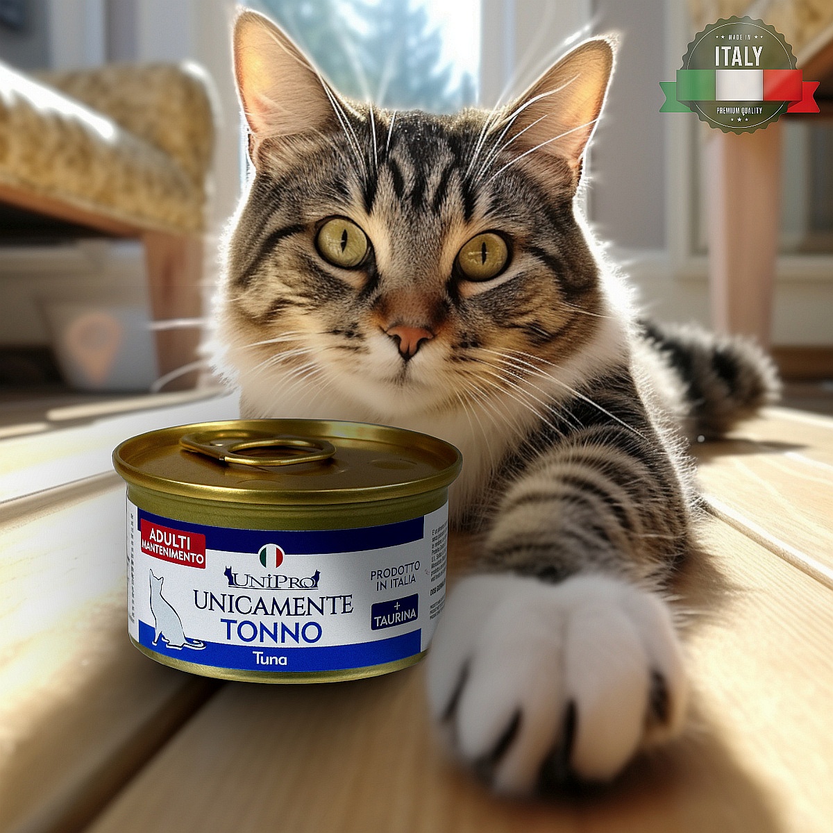 UniPro Unicamente karma dla kota dorosłego monoproteinowa, monobiałkowa 85g tuńczyk - 100% mięsa, bez podrobów, dla alergików - UniPro zdjęcie 2