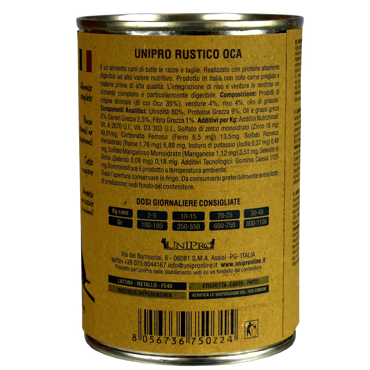 UniPro Rustico karma dla psa 400g gęś z ryżem i warzywami - UniPro zdjęcie 3