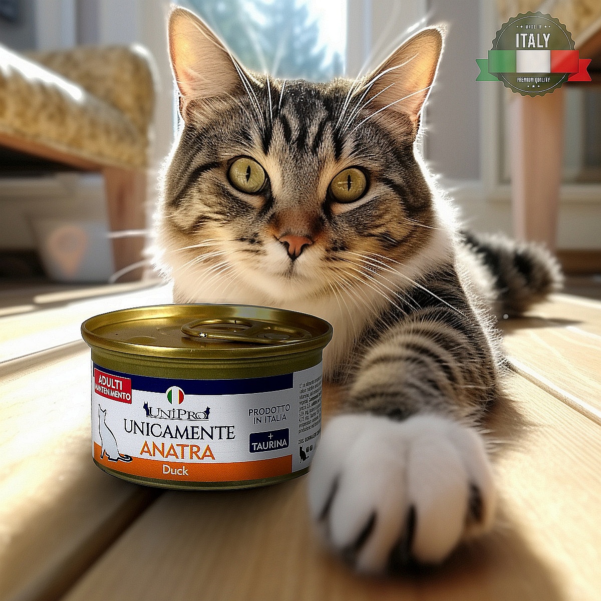 UniPro Unicamente karma dla kota dorosłego monoproteinowa, monobiałkowa 85g kaczka - 100% mięsa, bez podrobów, dla alergików - UniPro zdjęcie 2