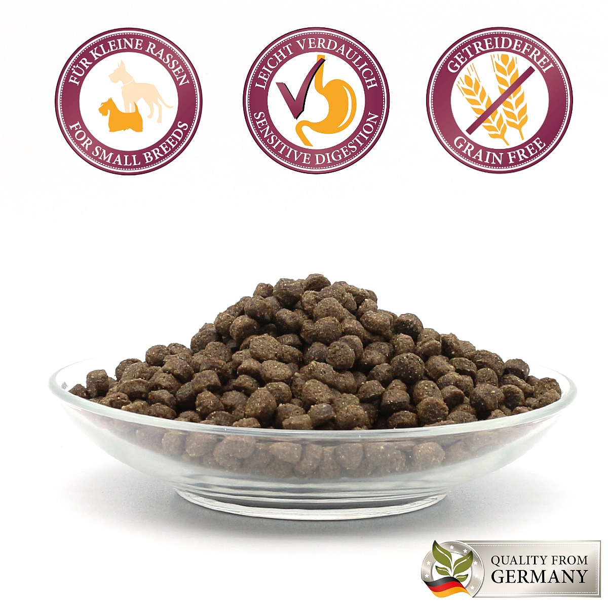 Karma sucha Bellfor Heide Schmaus Mini 7,5kg " Uczta z łąk " - bezzbożowa / ekstrudowana / 70%  białka z jagnięciny i dziko żyjącego królika / małe rasy   - Bellfor zdjęcie 2