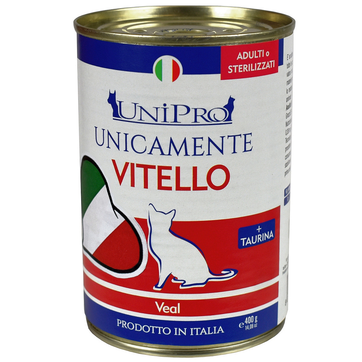 UniPro Unicamente karma dla kota sterylizowanego, monoproteinowa, monobiałkowa 400g cielęcina - 100% mięsa, bez podrobów, dla alergików - UniPro zdjęcie 2