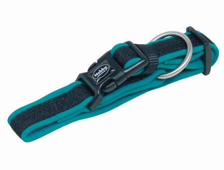 Obroża dla psa Nobby Mesh Preno XS-S 15/20mm, 25-35cm turkusowa