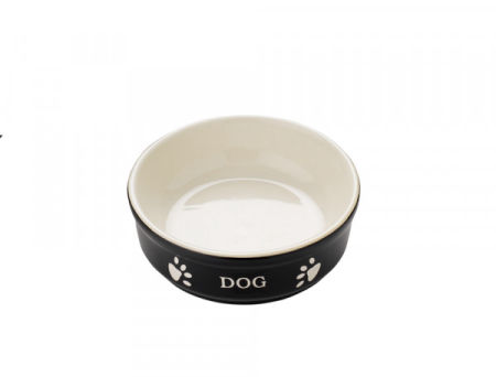 Miska ceramiczna Nobby dla psa "Dog " czarno-beżowa 0,46 L  Ø 15,5x6,5cm - Nobby zdjęcie 1