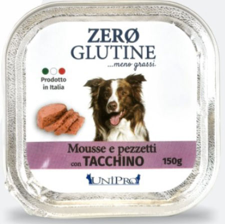 UniPro Unicamente Glutine Zero - bezglutenowa karma dla psa 150g kawałki indyka w musie