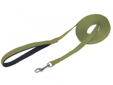 Smycz - nylonowa taśma treningowa dla psa Nobby 15mm / 10m zielona