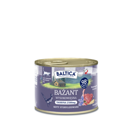 Balnica Smaki Regionów karma dla dorosłego, sterylizowanego kota monoproteinowa, bezzbożowa 185g bażant - 98% składników mięsnych