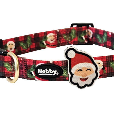 Xmas Nobby Świąteczna nylonowa obroża dla psa Santa 20mm, 30-42cm w mikołaje - Nobby zdjęcie 2