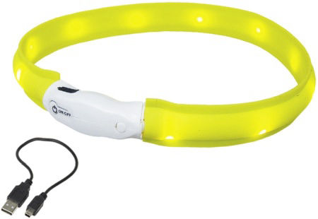 Obroża świecąca dla psa Led light ribbon Nobby L 25mm x 70cm żółta