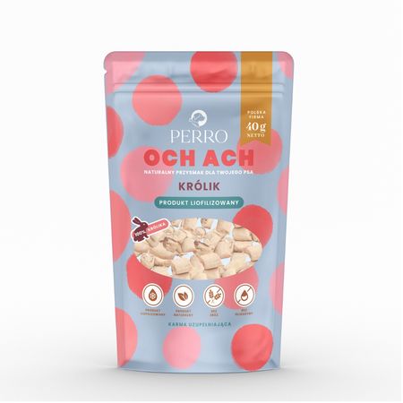 Perro Och Ach 40g liofilizowane przysmaki - królik 99% - bez gliceryny