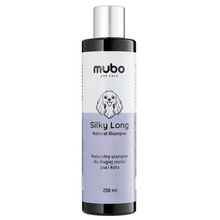 Mubo Silky Long Natural Shampoo 250ml - delikatny szampon do długiej sierści dla psa i kota