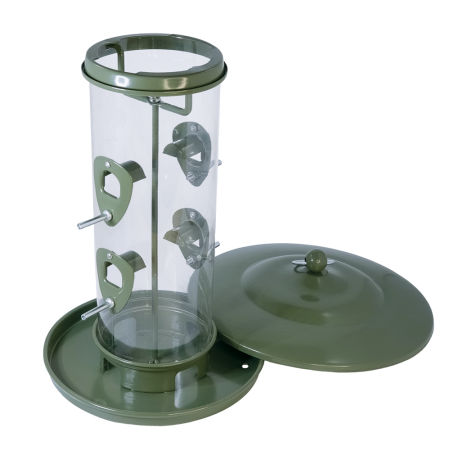 Karmnik dla ptaków Nobby Ø 23,5x31cm oliwkowy z daszkiem - Nobby zdjęcie 2