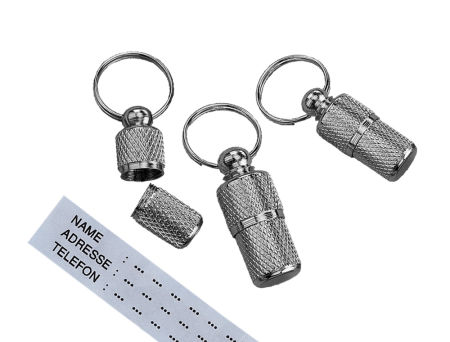 Adresówka - zawieszka adresowa w kolorze chromu Nobby - 26 mm
