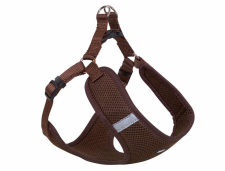 Szelki dla psa Nobby Mesh Reflect M 15mm 50cm, 48-56cm brązowe