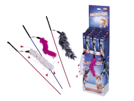 Zabawka dla kota wędka z piórkami 46 + 90 cm Nobby