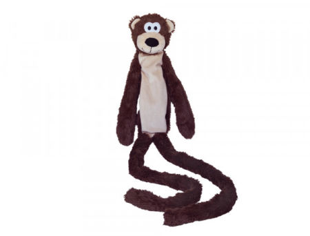 Pluszowa zabawka dla psa Nobby plush animal LONG Monkey 105cm -długa, pluszowa małpa wypełniona sznurem z piszczałką i trzeszczącymi elementami - Nobby zdjęcie 1