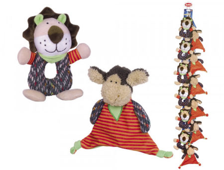 Pluszowa zabawka dla psa Nobby Strip plush animals 20cm - pluszowo-materiałowe zwierzątka z piszczałką