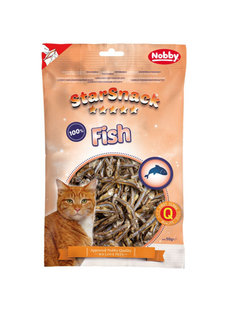 Przysmak dla kota StarSnack Fish 50g Nobby - przymsaki rybne 100% ryby