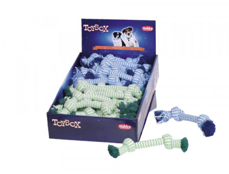 Zabawka dla psa Nobby Display playing ropes 20cm, 50g - bawełniano-poliestrowy sznur z dwoma węzłami 