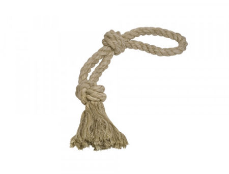 Zabawka dla psa Nobby Playing rope 55cm; 350g - mieszanka sizalu i bawełny sznur z dwoma linami i węzłami 