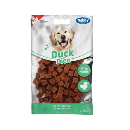 Przysmak dla psa Nobby StarSnack Classic Duck Dice 100g - miękkie kosteczki z kaczki extra protein - Nobby zdjęcie 1