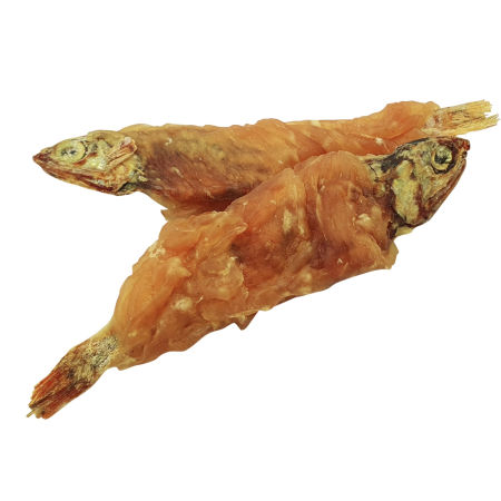 Przysmak dla psa Nobby StarSnack Classic Chicken Fish Pack 7-8cm 60g - rybki zawinięte w mięso z kurczaka extra protein - Nobby zdjęcie 2