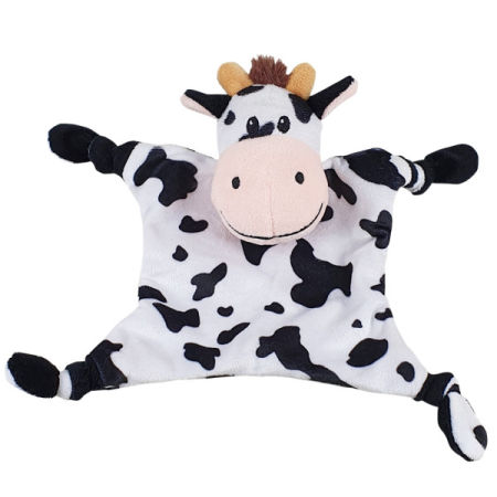 Pluszowa zabawka dla psa Nobby plush Animal flat cow 20x21cm - pluszowa, płaska krowa z szeleszczącymi elementami
