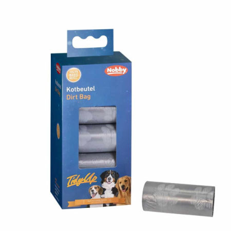 Woreczki na odchody TidyUp Nobby 10szt, 15szt woreczków na 1 rolce - szare w łapki