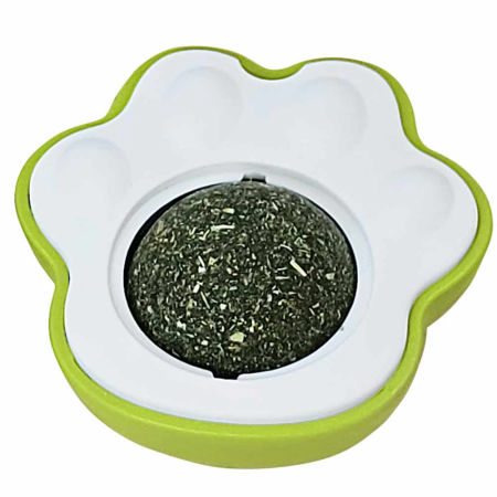 Zabawka dla kota kulka sprasowanej kocimiętki w pojemniczku „Paw” 4,5 x 3,5 x 6 cm Nobby