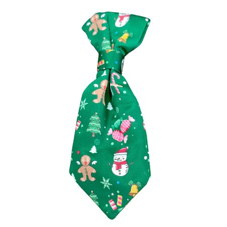 Świecący Świąteczny Krawat dla Psa Zielony LED Nobby Xmas od Nobby