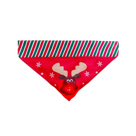 Świecąca Świąteczna Chusta dla Psa Red Nose S-M Nobby Xmas od Nobby
