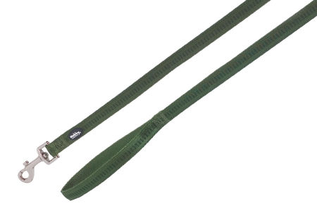 Smycz dla psa Nobby Soft Grup L-XL 25mm / 1,20m ciemnozielona (leśna)