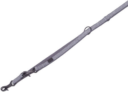 Smycz dla psa Nobby Linen Deluxe M-L 25mm, 2,00cm szara