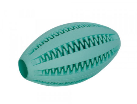 Zabawka dla psa Nobby Detal Line Rugby Ball 11x6cm - gumowa piłka z miętą