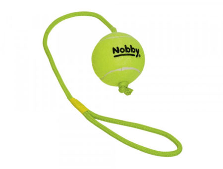 Zabawka dla psa Nobby Tennis Line Ball with throw rope 