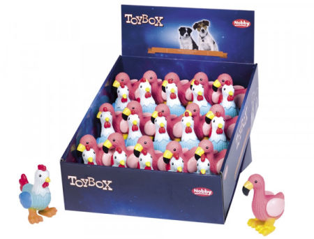Lateksowa zabawka dla psa Nobby Flamingo and Coch 10-11cm - flaming i kogut
