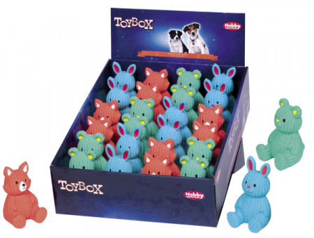 Lateksowa zabawka dla psa Nobby Rabbit, Fox and Bear 10-11cm - królik, lis i niedźwiedź