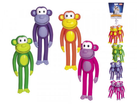 Lateksowa zabawka dla psa Nobby Monkeys 16cm - szczęśliwe małpki