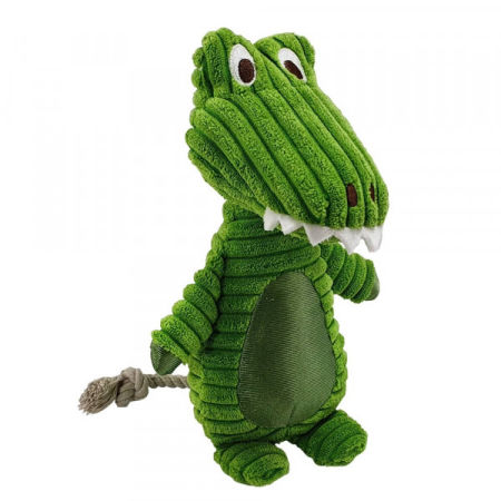 Pluszowa zabawka dla psa Nobby plush animal with rope  Crocodile 28cm - pluszowy krokodyl z piszczałka i ogonem z liny