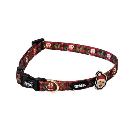 Xmas Nobby Świąteczna nylonowa obroża dla psa Santa 20mm, 34-50cm w mikołaje - Nobby zdjęcie 1