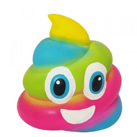 Lateksowa zabawka dla psa Nobby Rainbow Poop 11cm - tęczowa kupa