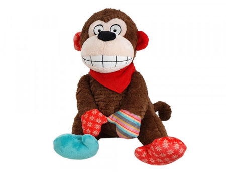 Pluszowa zabawka dla psa Nobby plush animal monkey 25cm - pluszowa małpka z piszczałką