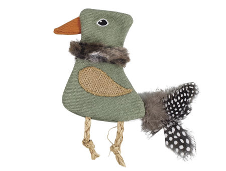 Zabawka dla kota pluszowa kaczka z futerkiem, piórkami i kocimiętką z możliwością uzupełnienia 15 cm Nobby