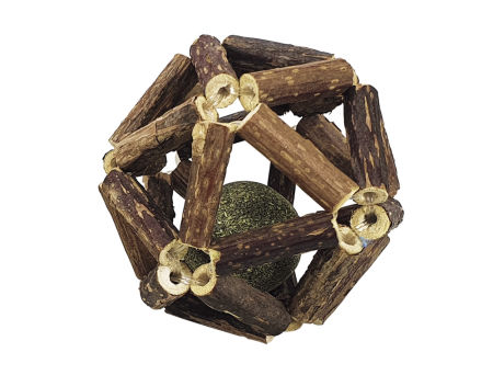 Zabawka dla kota piłka z matatabi z kulką prasowanej kocimiętki 8 cm Nobby