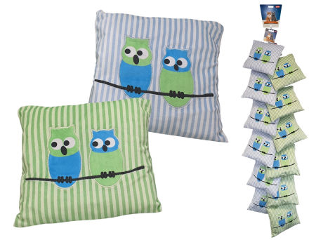 Zabawka dla kota duża pluszowa poduszeczka sowa z trzeszczącymi elementami i walerianą 20 cm „Owl