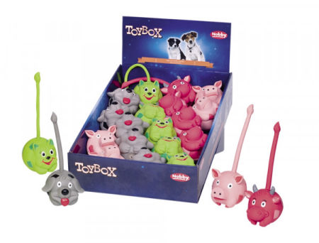 Lateksowa zabawka dla psa Nobby 4 Animals 7,5-20cm - piłki zwierzaki z długim ogonem