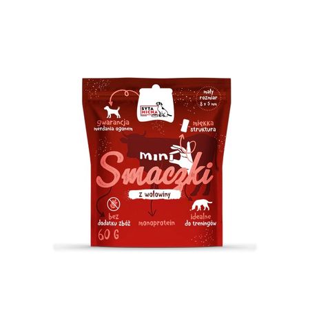 Syta Micha Mini Smaczki 60g małe, miękkie przysmaki dla psa z wołowiny